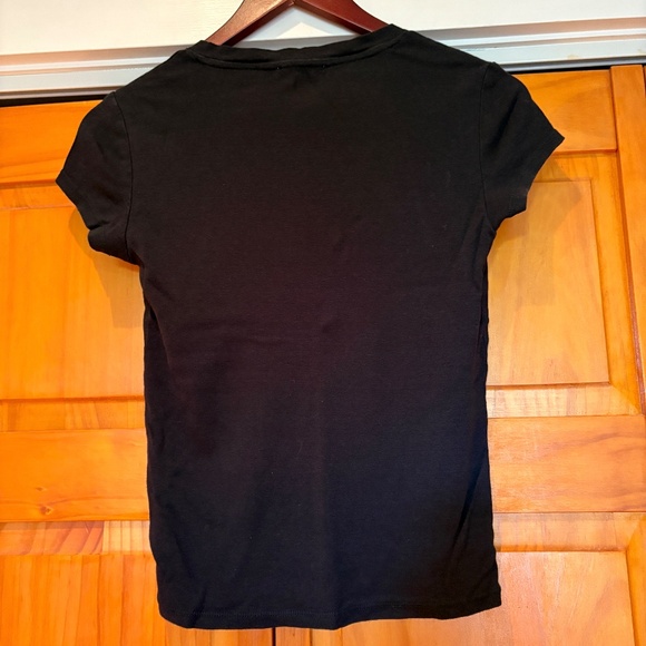 Splendid Faye Slim Fit Black V-Neck T-Shirt, Short Sleeve Size Small - Picture 2 of 8